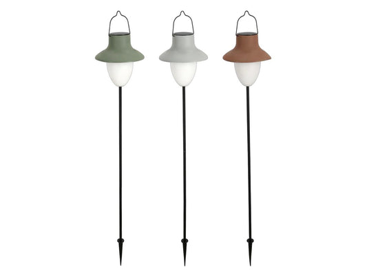 Bizzotto Noriko Solar Staande Lantaarn - Set van 3 - Hoogte 113 cm - Zwart