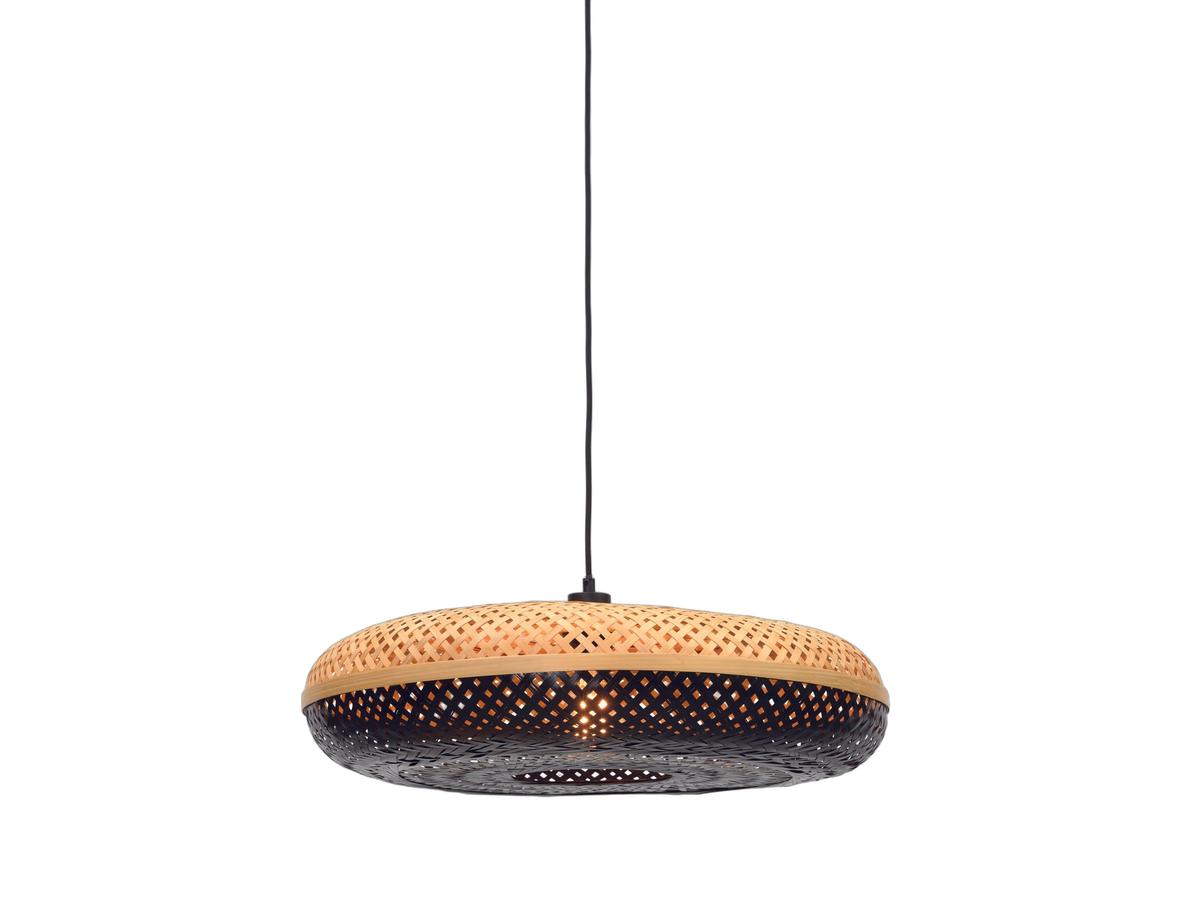 Good&Mojo Palawan Hanglamp - Bamboe en Zwart - Ø 60 cm x 15 cm