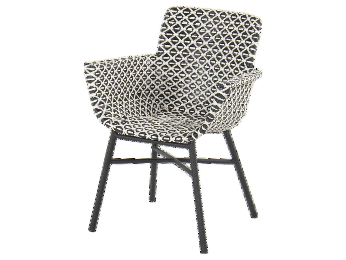 Hartman Athene Dining Tuinstoel - Black White - 58x62x87 cm