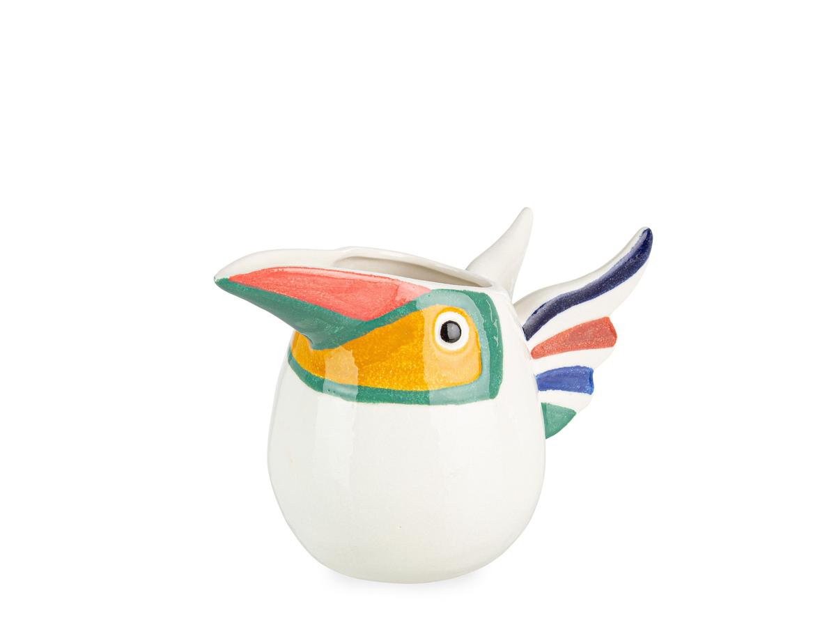 Bizzotto Wiki Low Rounded Birdie Vaas - Ronde Vorm - 13 cm - Naturel