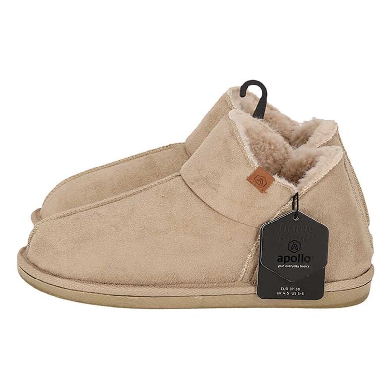 Apollo Dames Pantoffels - Suede - Beige - Maat 39/40
