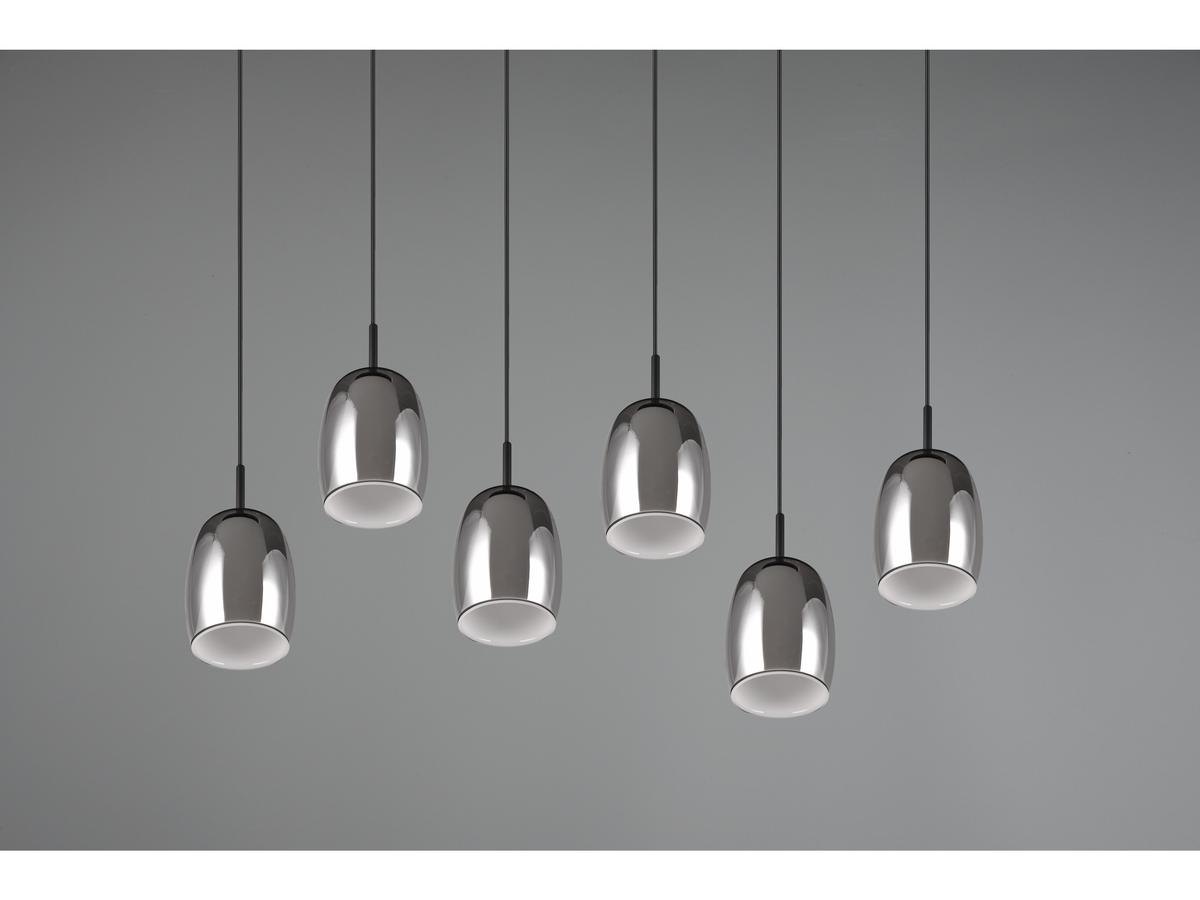 Trio Select Barret Hanglamp - 6x E14 Fitting - Zwart - 60 cm Diameter