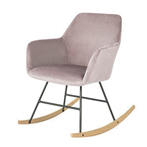 SoBuy Schommelstoel - Roze - Fluweel - 48x75x75cm