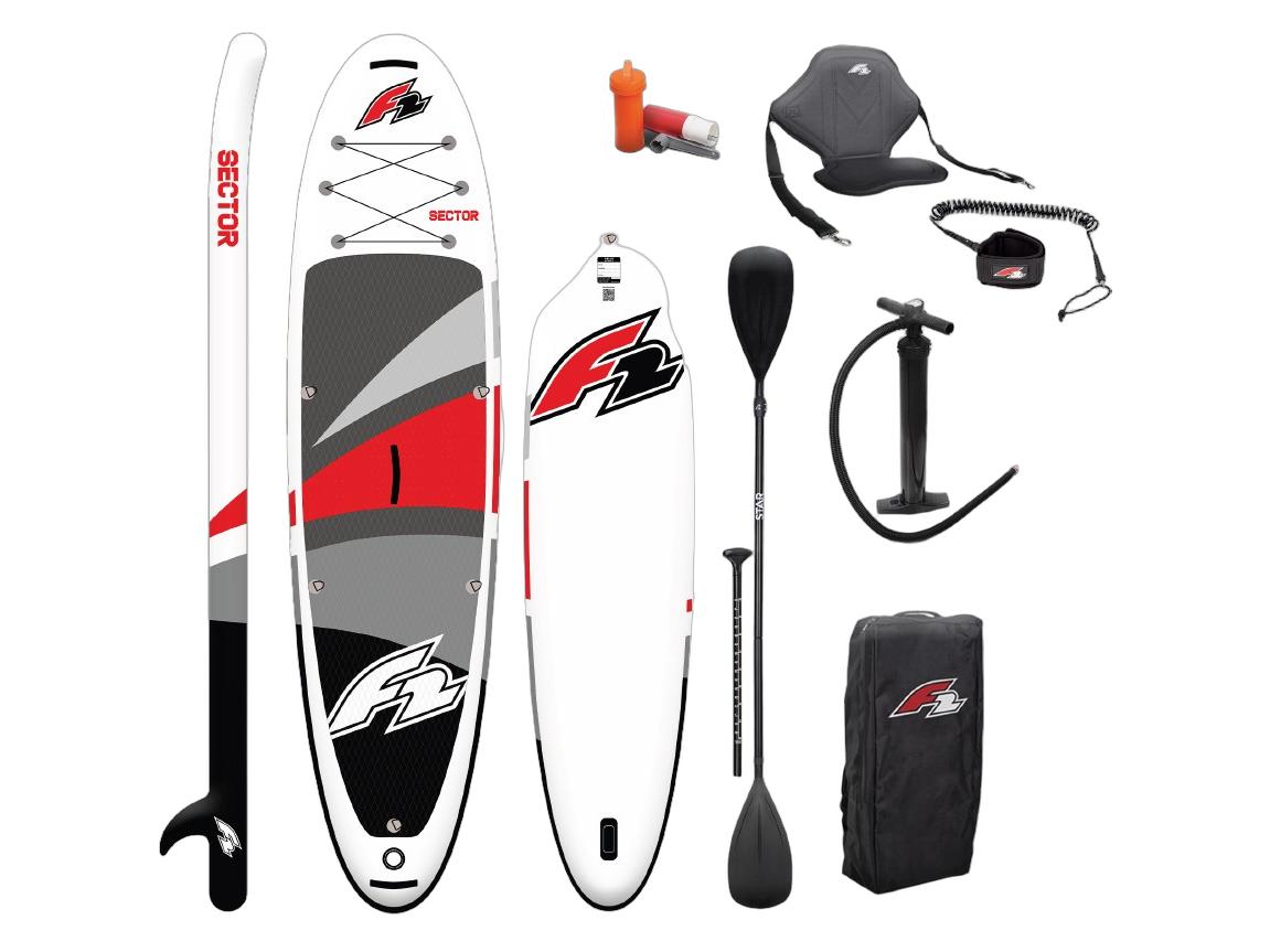 F2 Sector Red Inflatable SUP Board - 350 cm - Rood