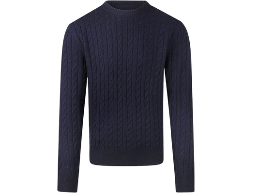 McGregor Cable Crew Neck Sweater Navy - Maat S - Donkerblauw