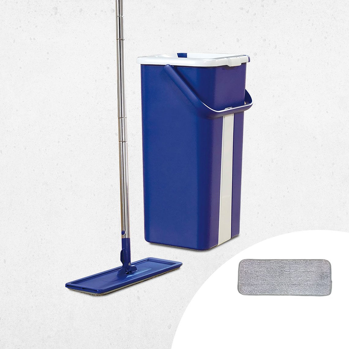 Livington Touchless Mop Vloerwisser - Uitwringfunctie Zonder Vuile Handen - Inclusief Microvezelpad - 2,7L Dubbel Eimersysteem