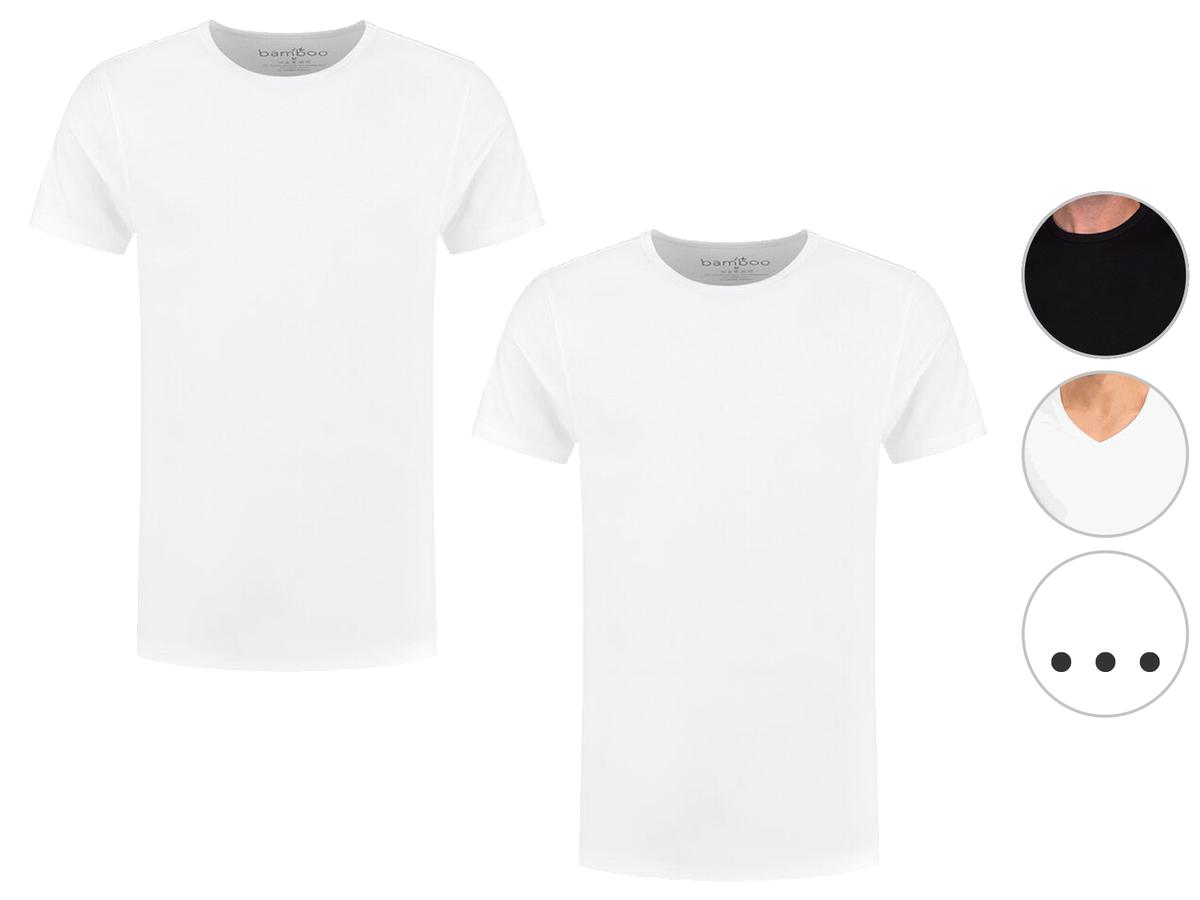 Bamboo Elements T-Shirt L White 2pk - Extra Lange Bamboe Heren T-shirts met V-Hals