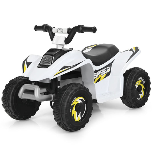 Coast Mini Quad 6V Batterij Aangedreven voor Peuters - 73 x 40 x 44,5 cm - Wit