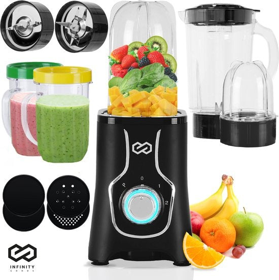 Infinity Goods Blender - 3 in 1 - 14 Delige Set - 400W - Zwart