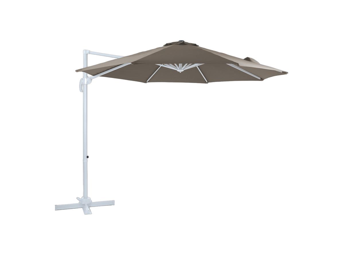 AXI Zweefparasol Marisol - Ø 300 cm - Taupe - White Pole