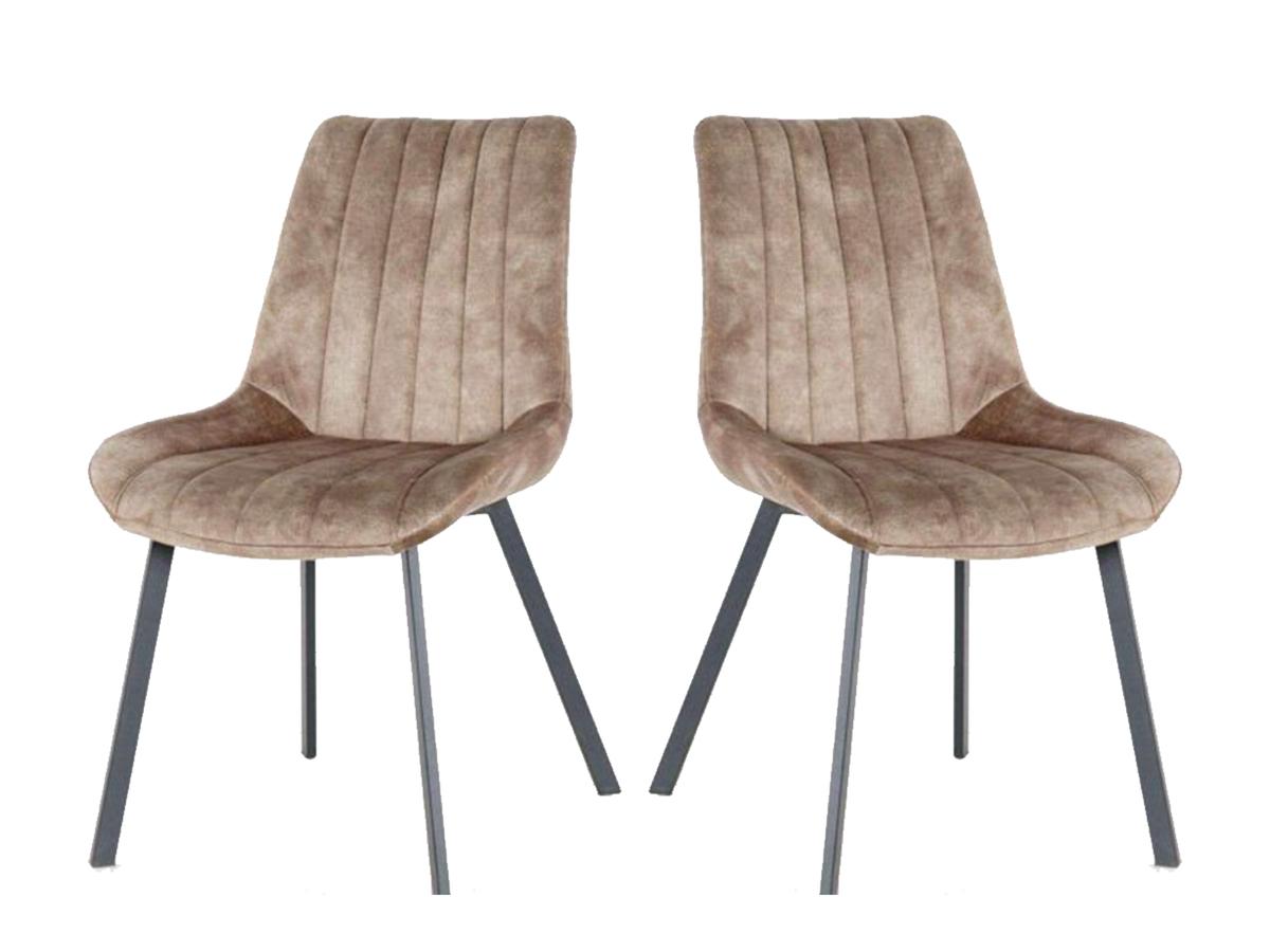Meubel31 Riva Eetkamerstoel - Taupe - Duopack - 2 Stuks