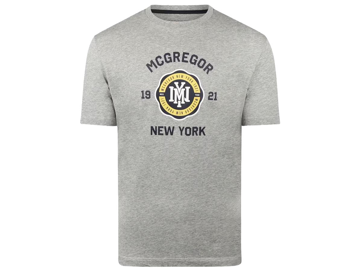 McGregor 1921 NY T-Shirt Heren XL Donkergrijs Melange