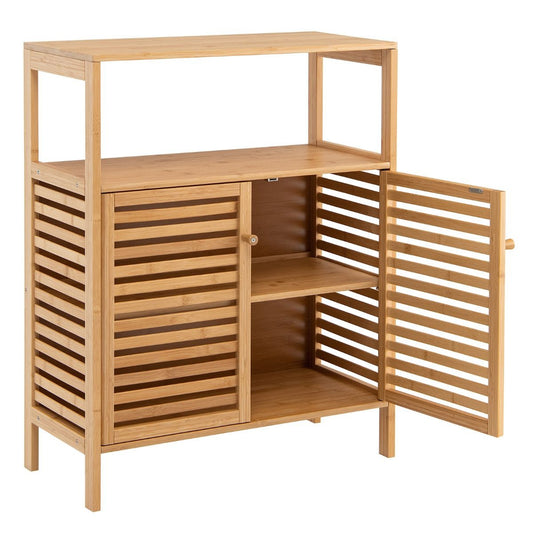 Coast Badkamerkast met 2 Deuren - Bamboe - 64 x 28 x 80 cm - Bruin