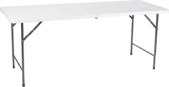 Perel Klaptafel, inklapbaar, weerbestendig, handgreep, maximaal 100 kg, wit