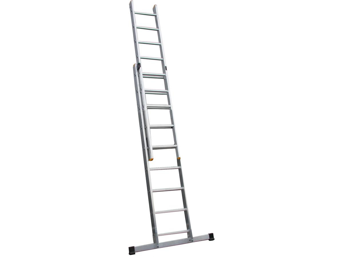 Drabest Combinatie Ladder - 2x 9 Treden - Aluminium - 2,70 m