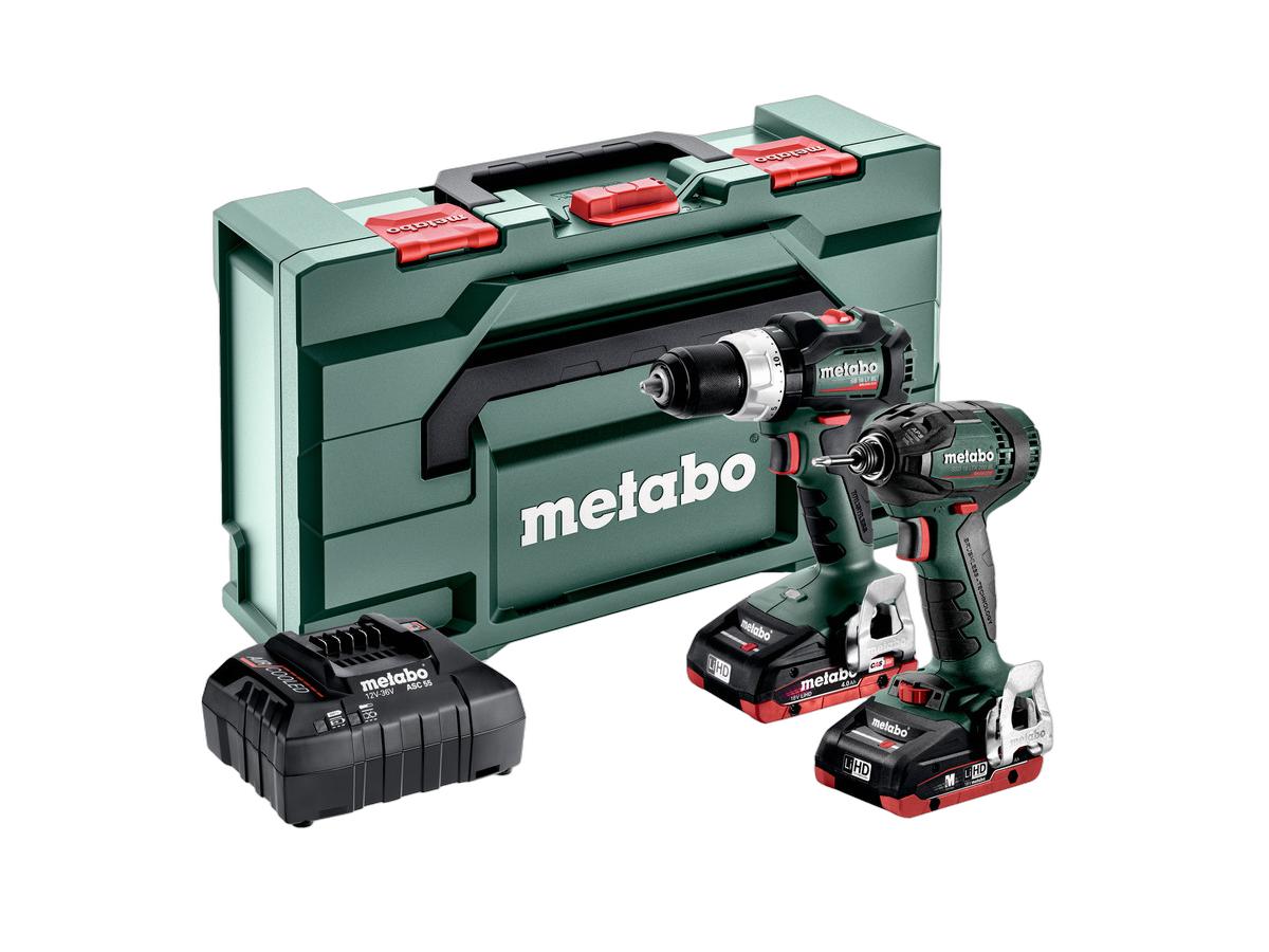 Metabo 18V Combo Set SBLTBL + SSDBL - 2x 4.0 Ah accu's, lader en koffer