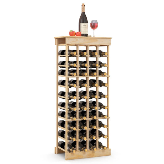 Coast Wijnrek voor 40 Flessen - 100 kg Draagvermogen - Massief Hout - 47 x 28 x 113 cm