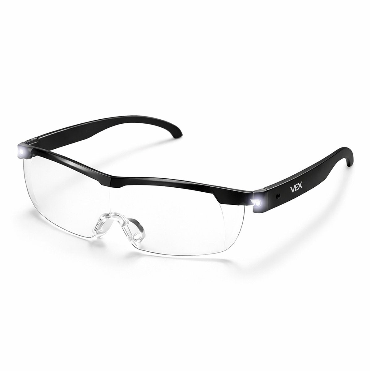 VEX – Vergrootglas Bril met LED-licht – 160% Vergroting – Inclusief Accessoires – Zwart