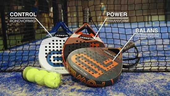 POWELL Padel Racket - Druppelvorm - 3K Carbon - incl. hoes