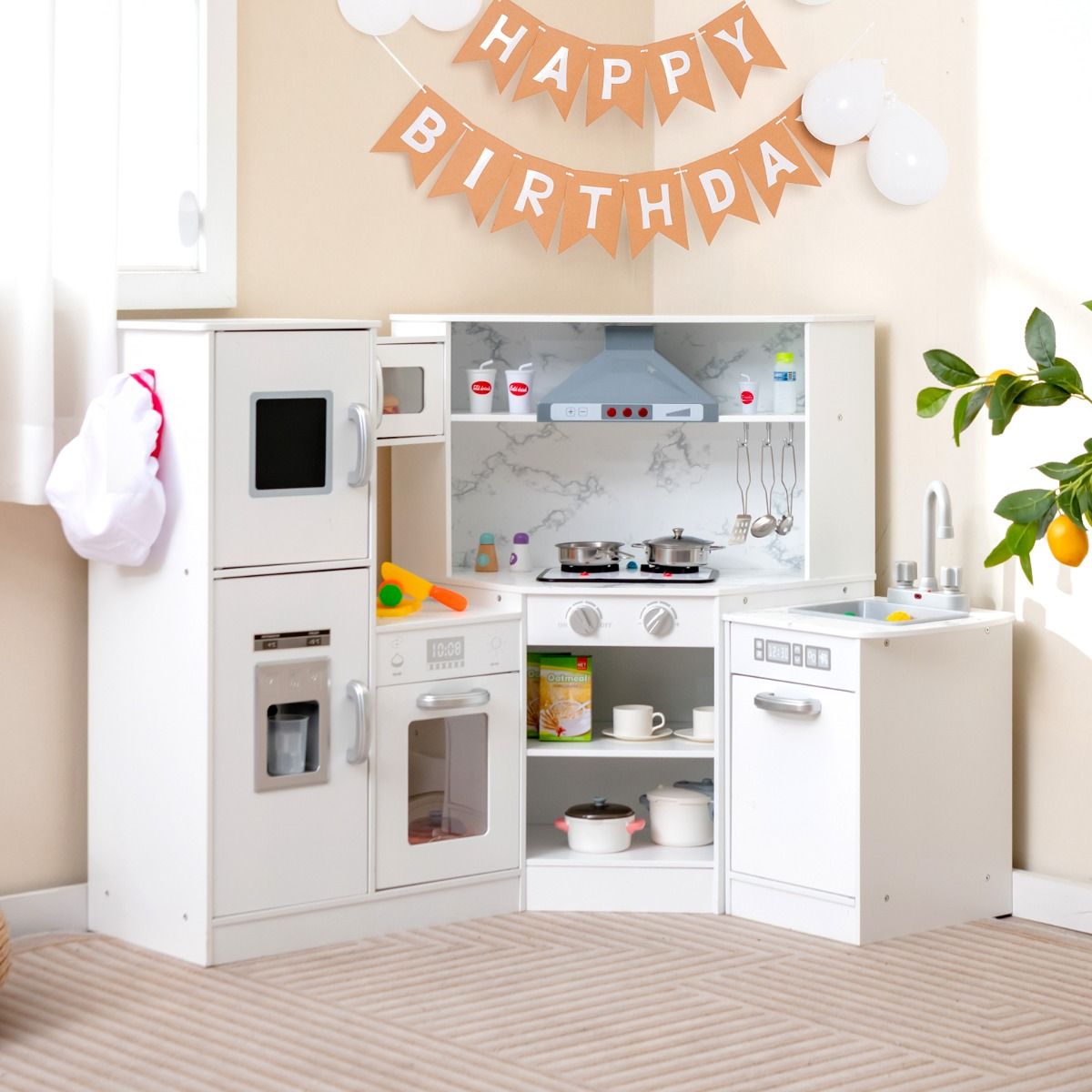 Coast Kinderkeuken - Met Licht & Geluid - Incl. Accessoires - Hout - Wit