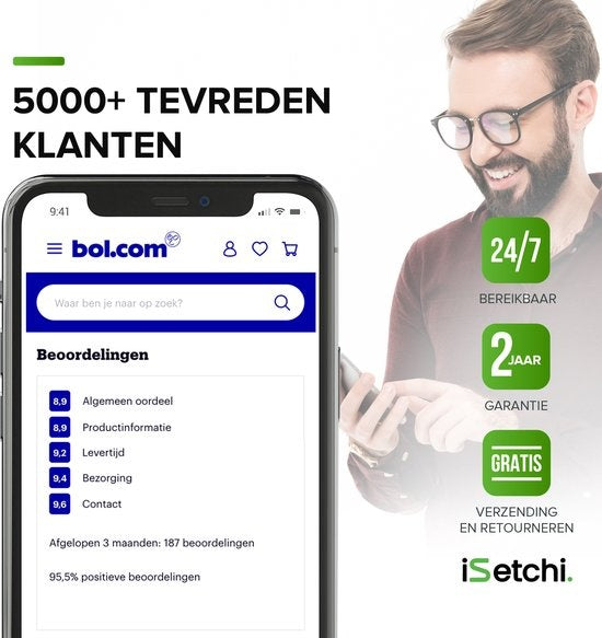iSetchi Telefoonhouder - Autohouder - Zwart
