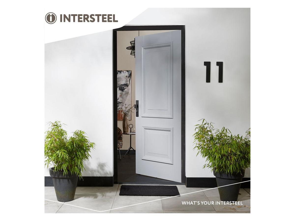 Intersteel Veiligheidsbeslag Jura Greep/Kruk met Veerconstructie en Kerntrekbeveiliging - SKG3 Rechthoekig 250x50mm Profielcilindergat 5 - Antraciet