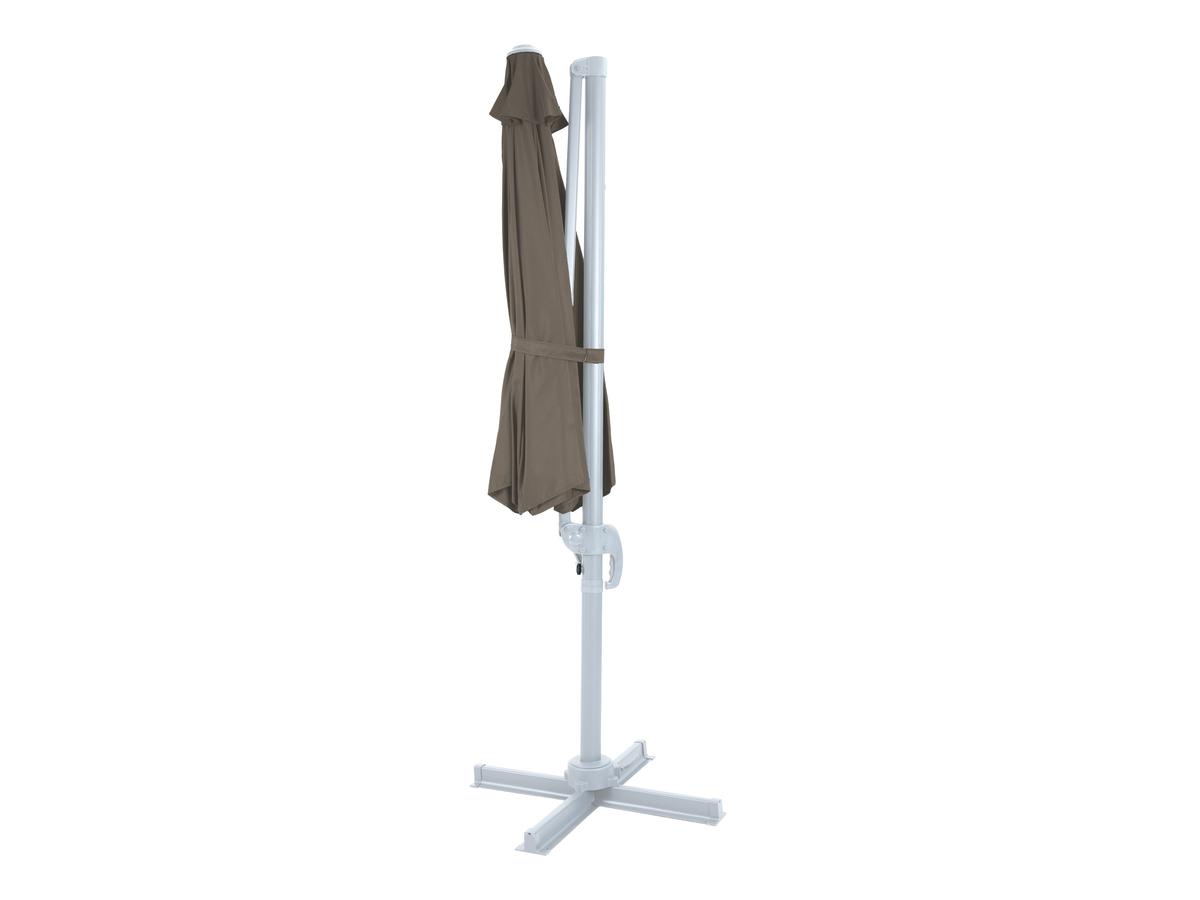 AXI Zweefparasol Marisol - Ø 300 cm - Taupe - White Pole