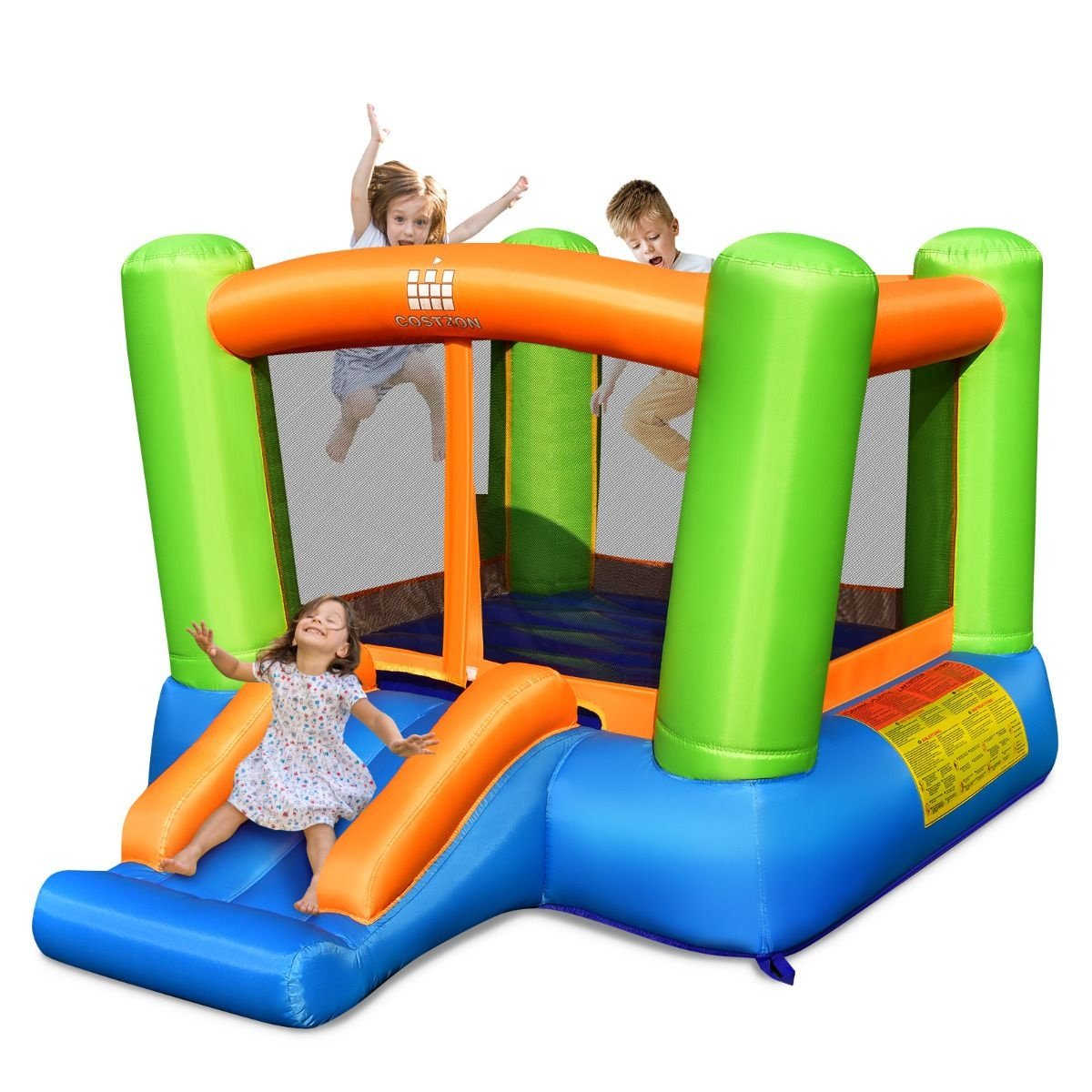 Coast Springkasteel - 2 tot 3 kinderen - Excl. Blower - 250 x 197 x 143 cm - Kleurrijk