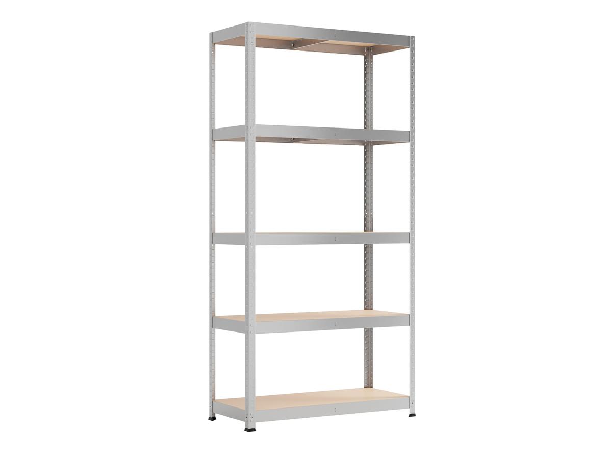 Metalkas Metalen Rek - Staal - Zwart - 40x90x180 cm - Draagvermogen 175 kg - 2 Stuks