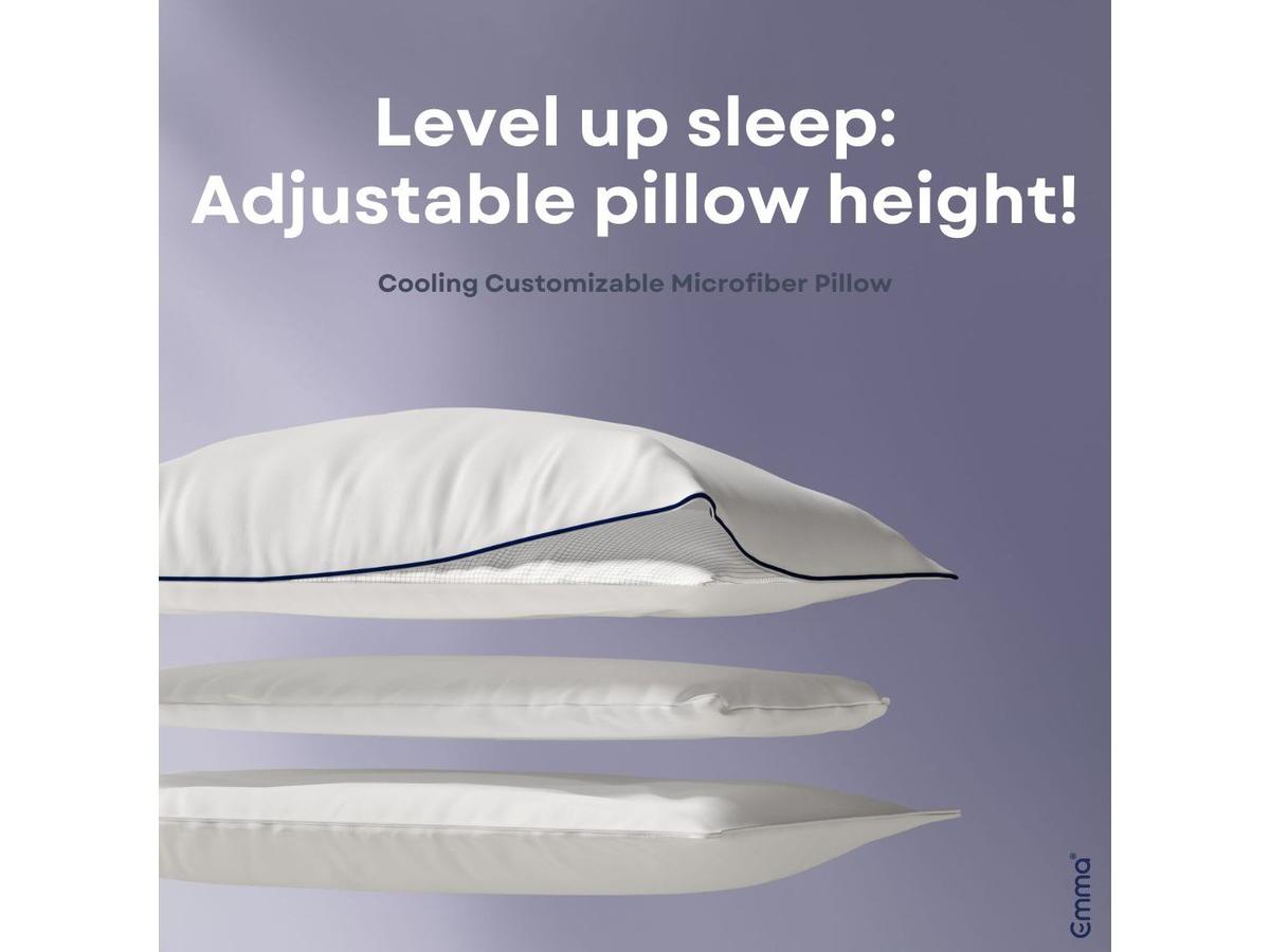 Emma Wolkenkussen Cooling Microfiber - Ovaal - Wit - 60x70 cm