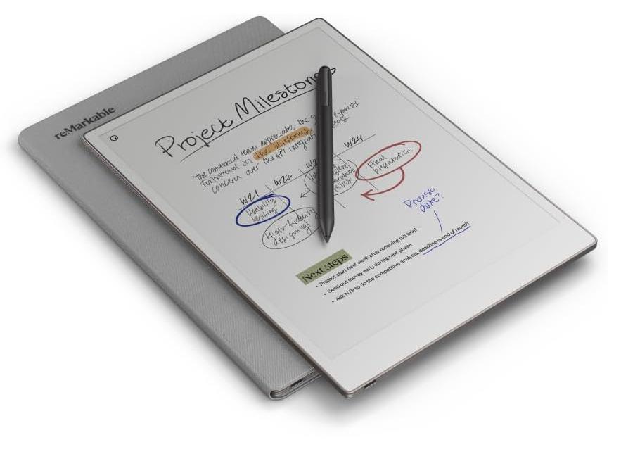 reMarkable Paper Pro Tablet met Marker Plus & Book Folio - Refurbished - Wit