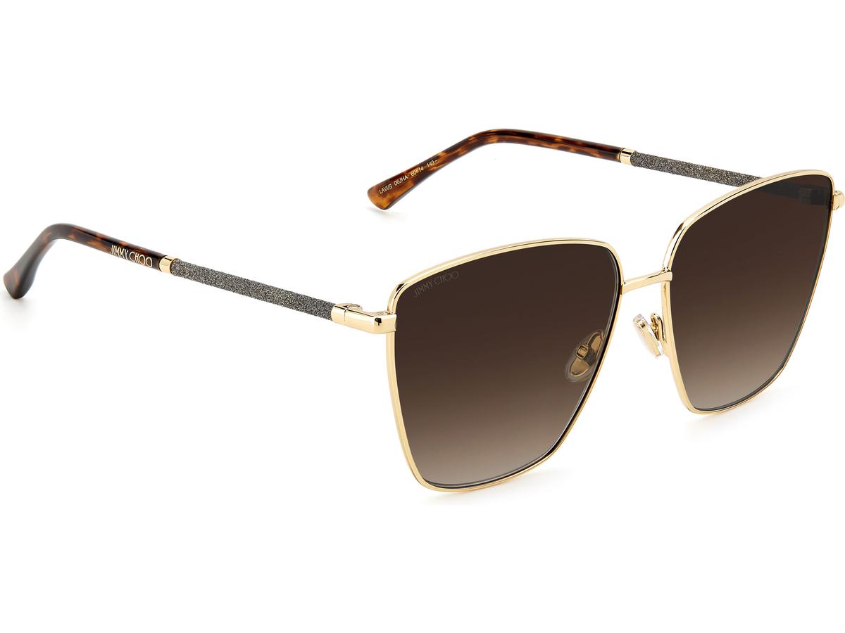 Jimmy Choo Lavi-S Zonnebril Gold Havana - Damesmodel
