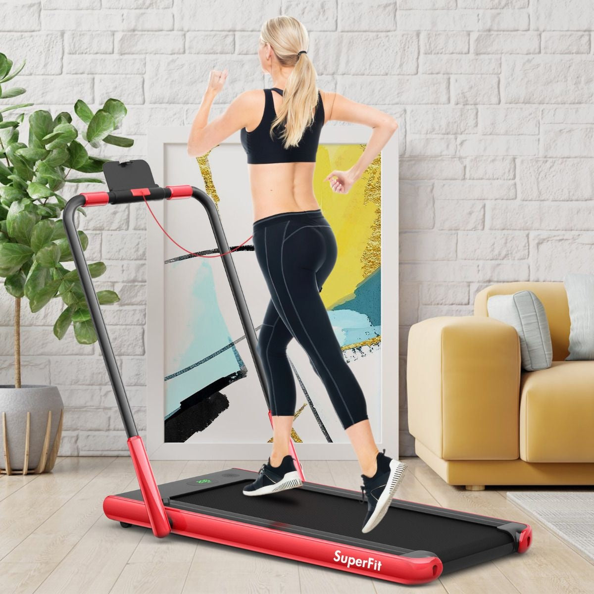 Coast Loopband Met Bluetooth - 1-12 km/u - Inklapbaar - 124,5 x 68,5 x 106.5 cm - Rood