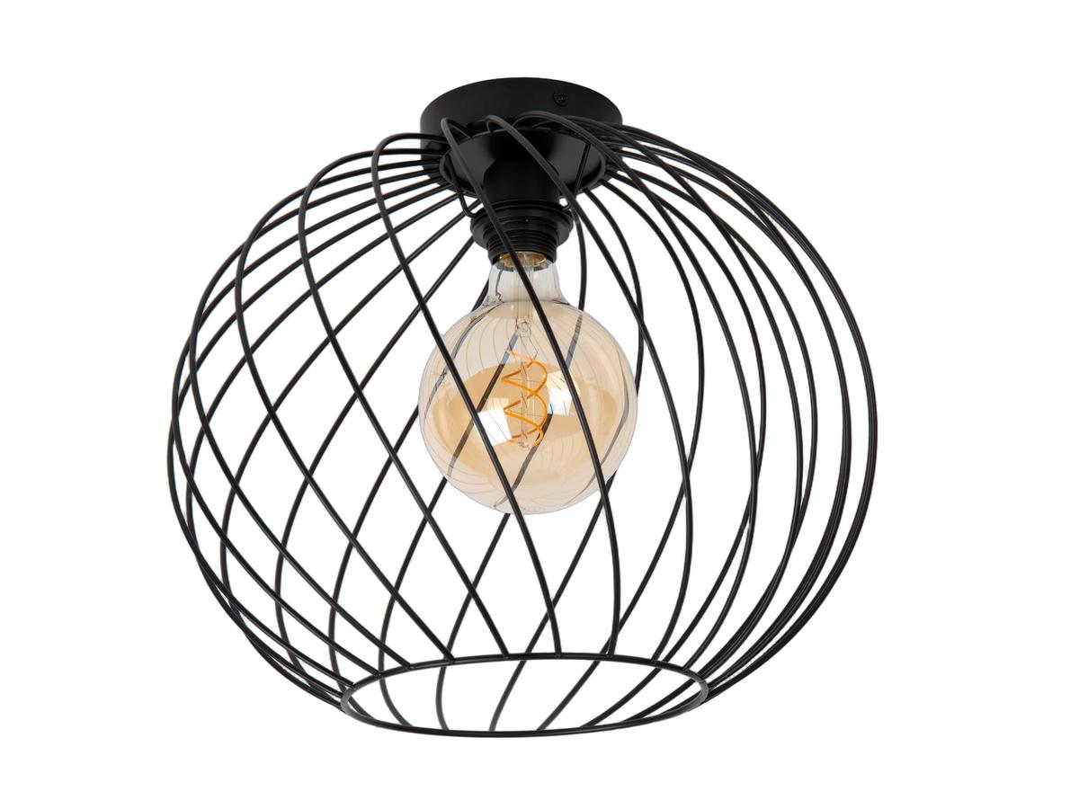Lucide Danza Plafondlamp - Ø40 cm - 1x E27 Fitting - Zwart