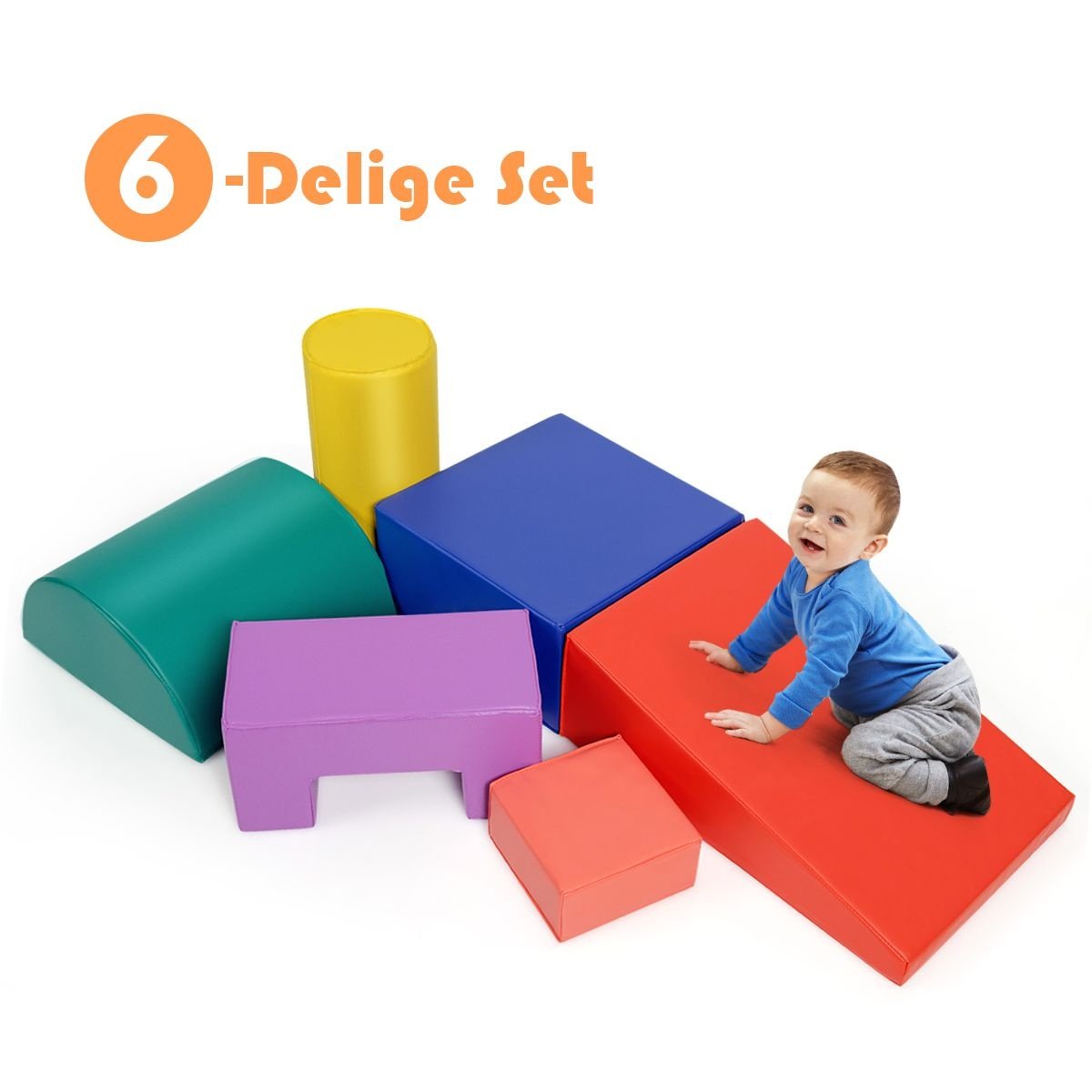 Coast 6-delige Foam Bouwstenen Set - Bouwblokken voor Kinderen - Kleurrijk
