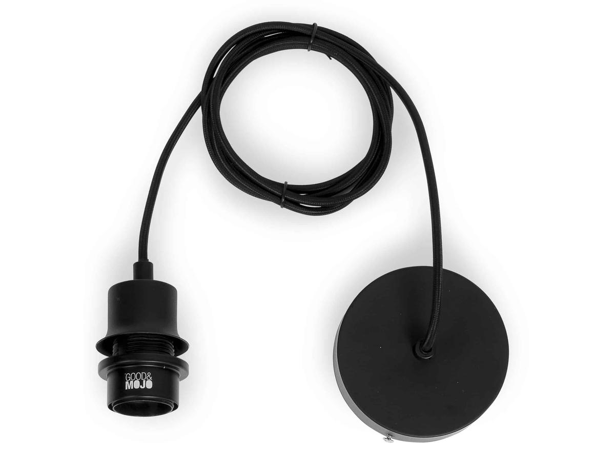 Good&Mojo Palawan Hanglamp - Bamboe en Zwart - Ø 60 cm x 15 cm