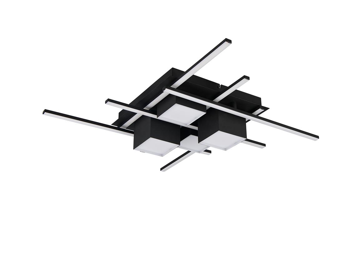 Trio Plafondlamp Roger - LED - geïntegreerde dimmer - Black 40 cm