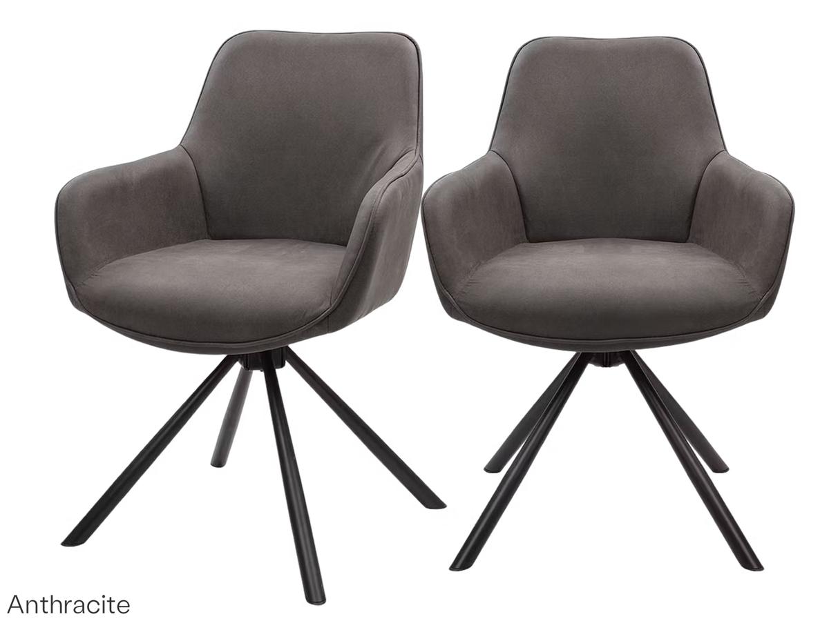 Dutchbone Oliver Draaibare Eetkamerstoel - Terra Stof - Duo Set