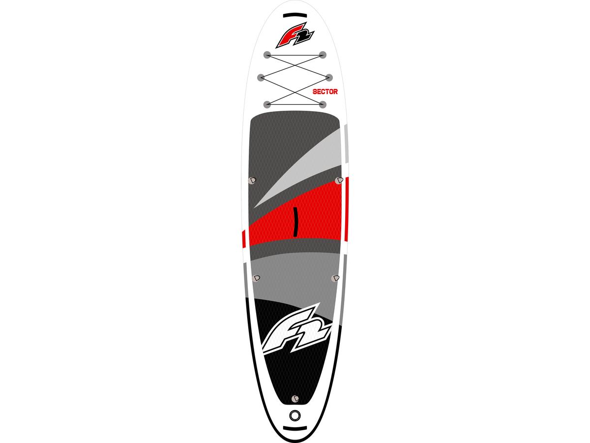 F2 Sector Red Inflatable SUP Board - 350 cm - Rood