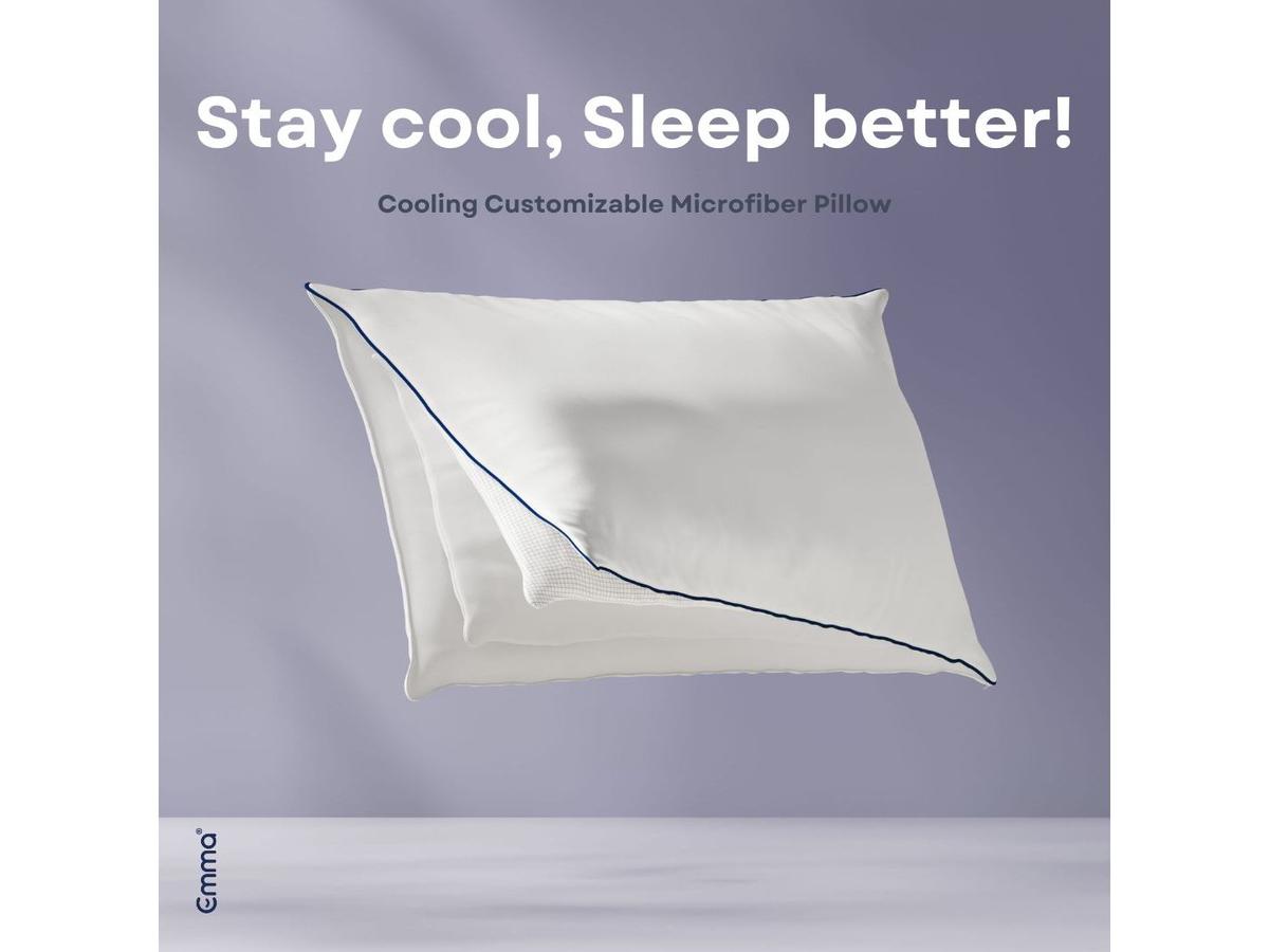 Emma Wolkenkussen Cooling Microfiber - Ovaal - Wit - 60x70 cm
