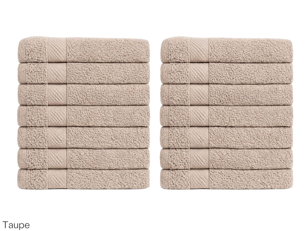 Lotus Handdoek 14x - 50 x 100 cm - Antraciet - Set van 7x 2 stuks 500gr