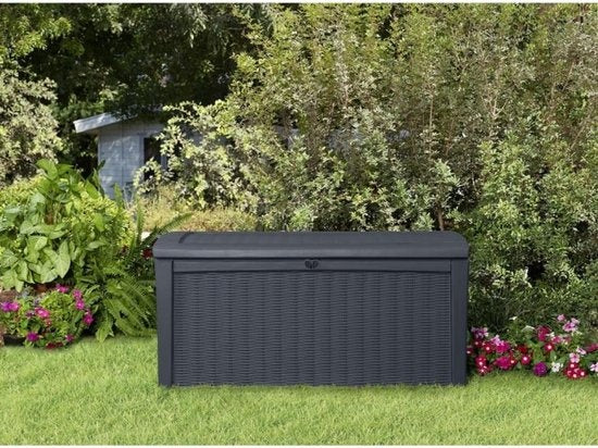 Keter Borneo Opbergbox - 416L - 129,5x70x62,5cm - Grafiet