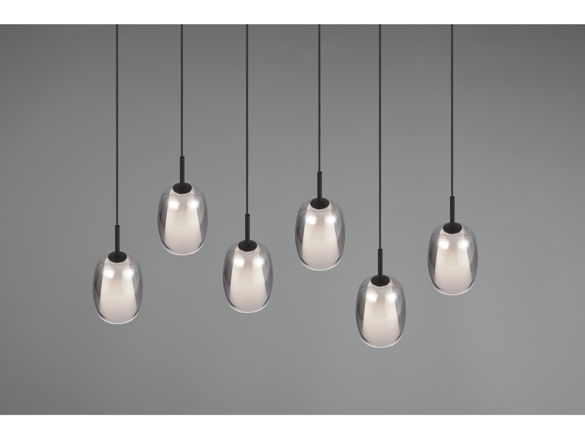 Trio Select Barret Hanglamp - 6x E14 Fitting - Zwart - 60 cm Diameter