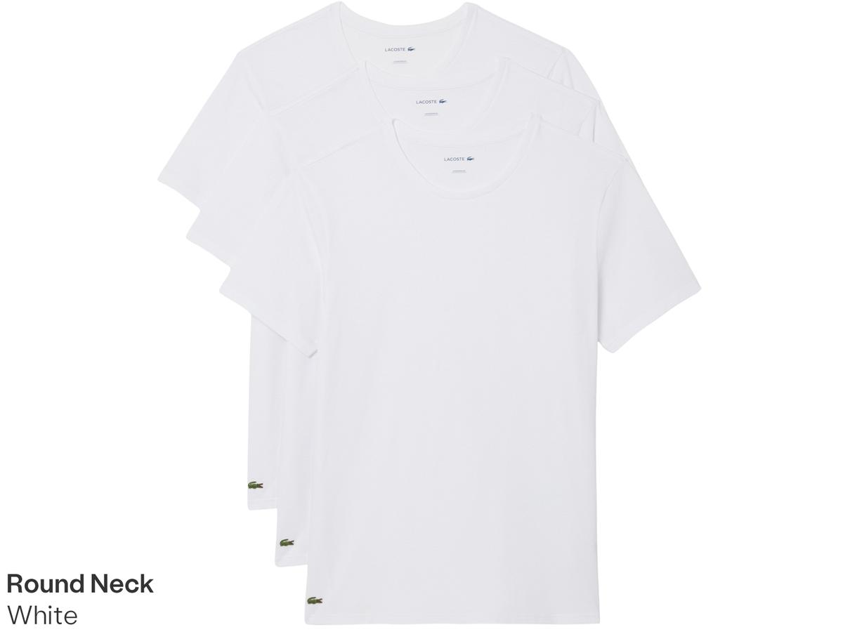 Lacoste Basic T-Shirt - 3-Pack - maat XXL - White/Silver Chine-Black