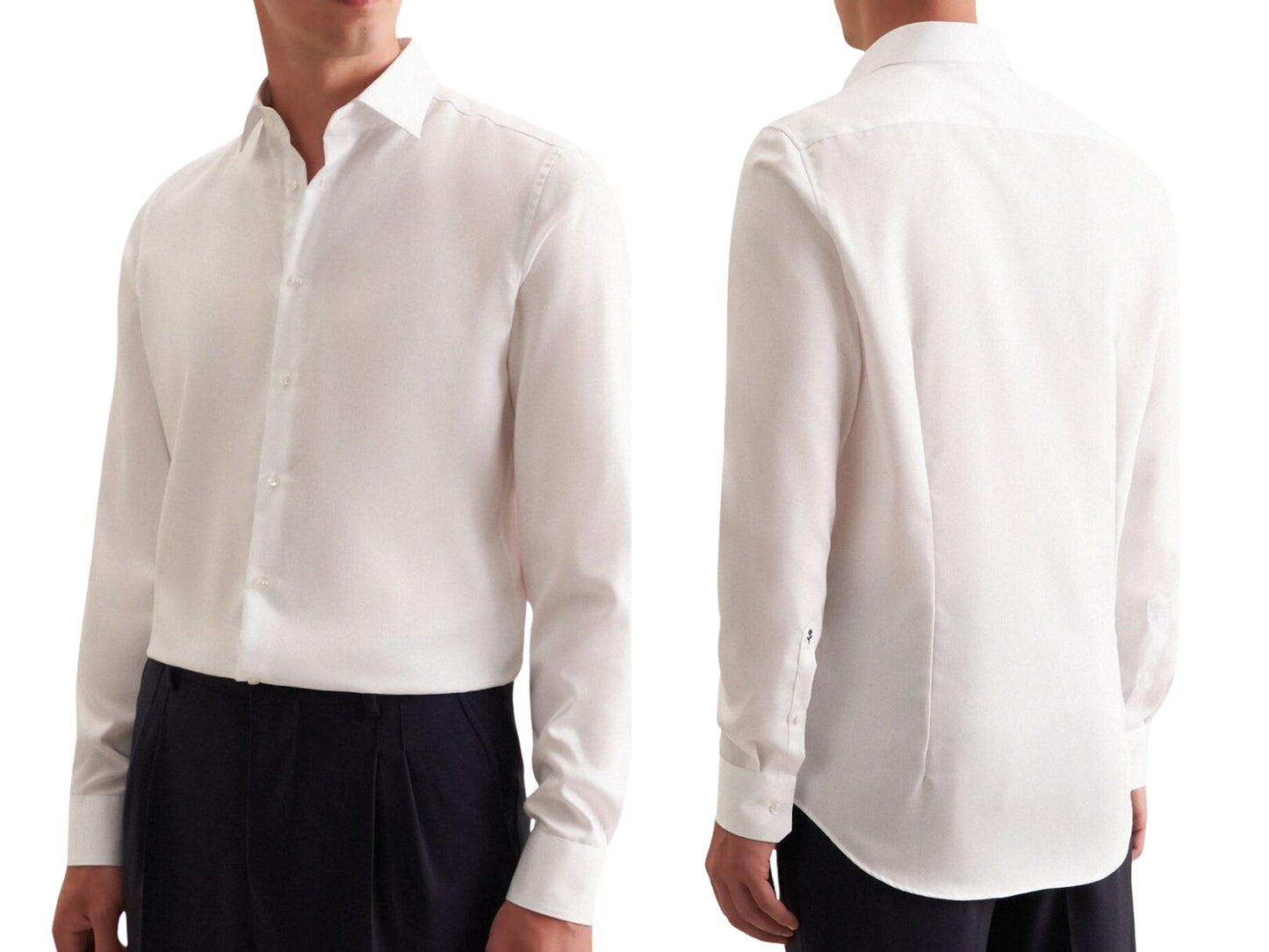 Seidensticker New Kent Business Shirt - Slim Fit - Maat 39 - Wit - Extra Lange Mouwen
