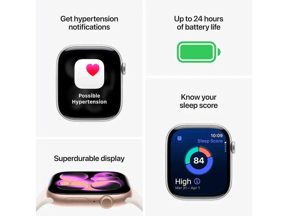 Apple Watch Series 11 GPS - 42 mm - Jet Black Aluminium - S/M