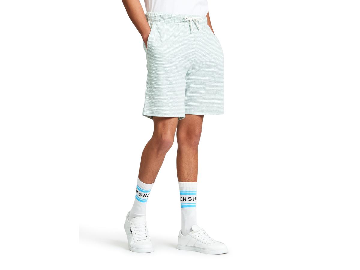 Ben Sherman Signature Shorts - Heren - Maat L - Mint - 600 Tri Colour Textured Short