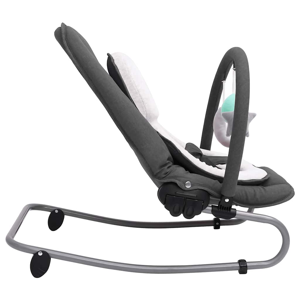 VidaXL Babyschommel - Met Veiligheidsgordel - Antraciet - 77 x 46 x 58 cm