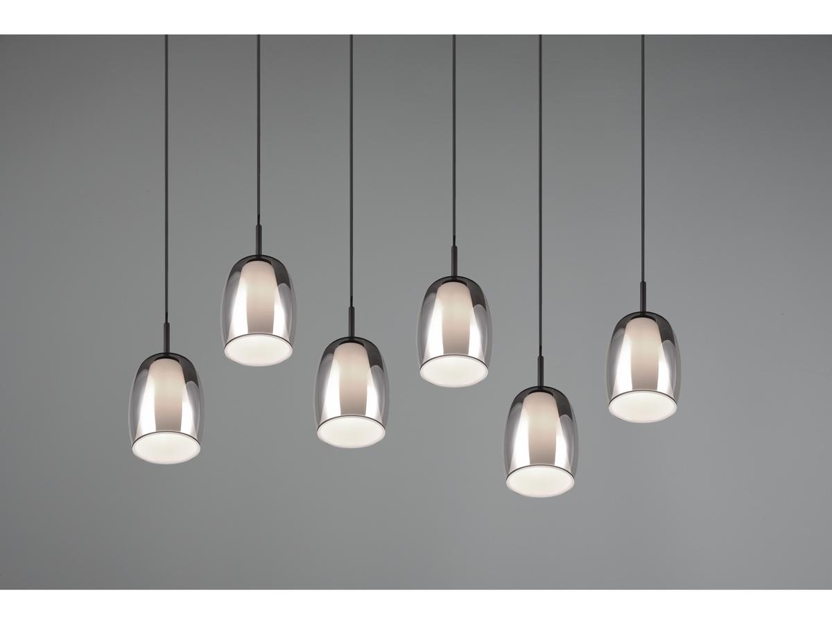 Trio Select Barret Hanglamp - 6x E14 Fitting - Zwart - 60 cm Diameter