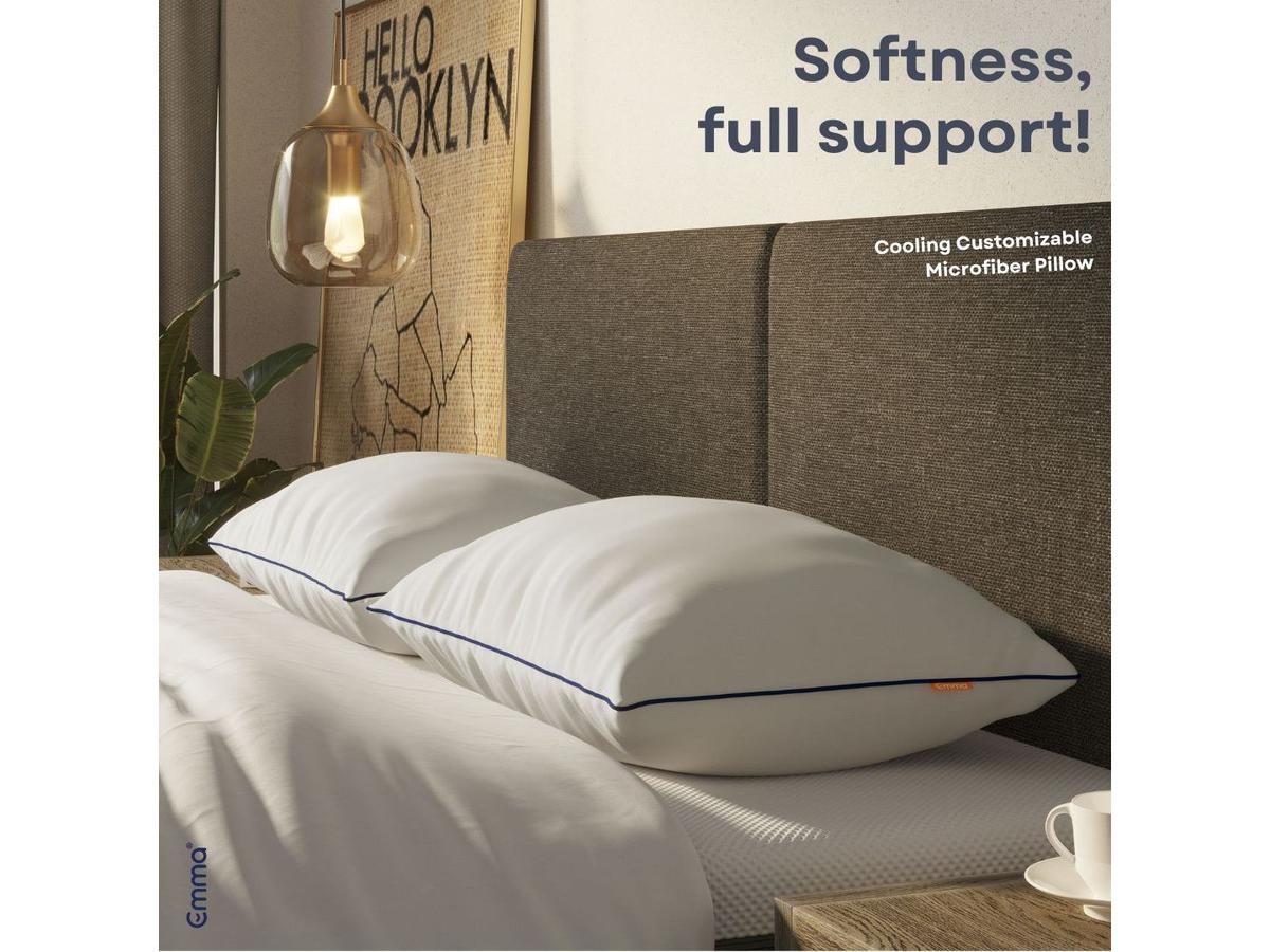 Emma Wolkenkussen Cooling Microfiber - Ovaal - Wit - 60x70 cm